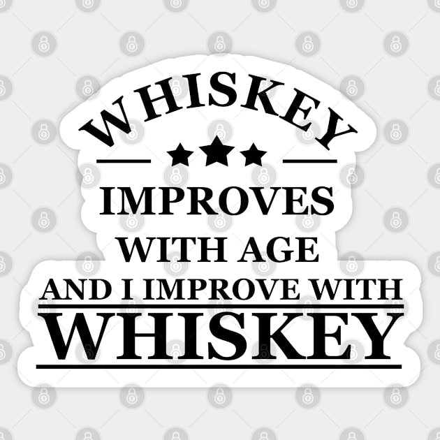 funny whiskey quotes Sticker by omitay